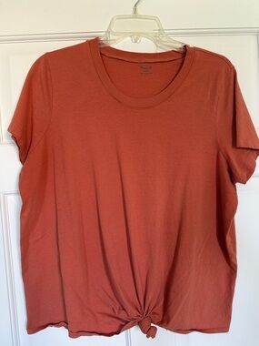 Madewell Women’s Knot-Front Crewneck Tee - Rust